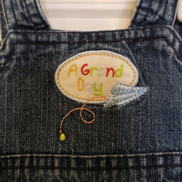 DISNEY Boy's Embroidered Winnie The Pooh Denim Overalls - Baby Size: 3 Months - Picture 10 of 11